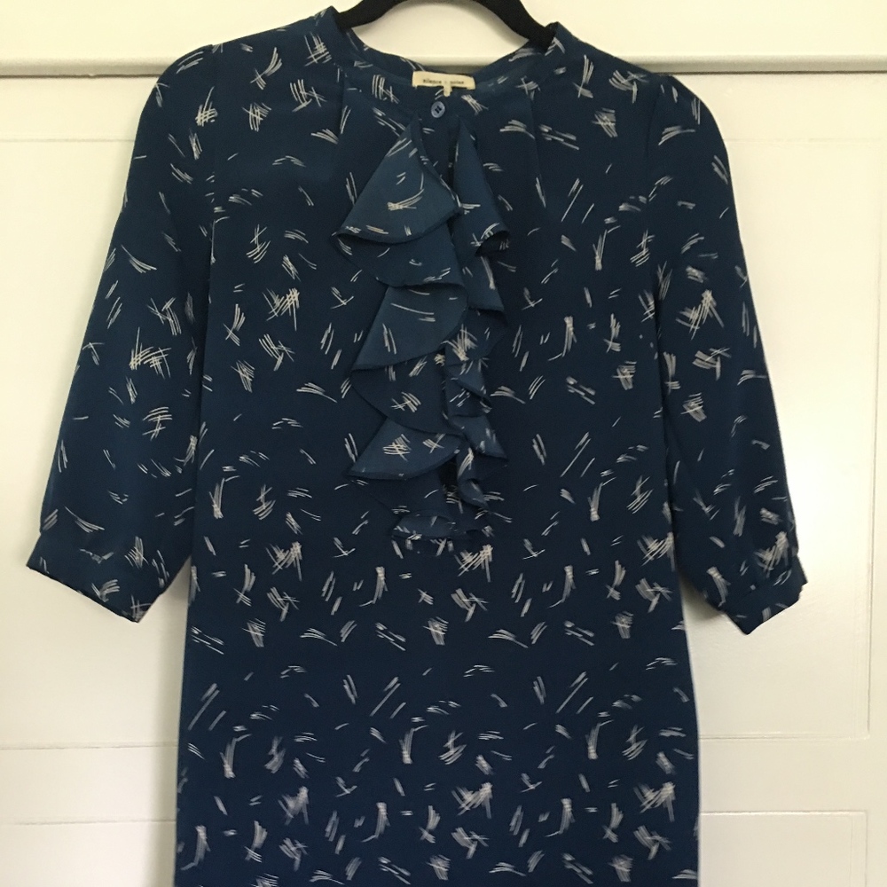 Silence & Noise shift  dress with ruffle detail